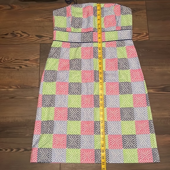Vineyard Vines Aurora Patchwork Strapless Dress 8 - Picture 11 of 11